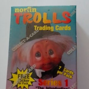 Norfin TROLLS 1992 Series 1 Trading Cards Sealed Wax Box Vintage